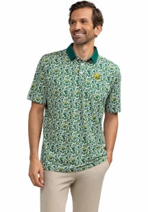 Baylor Bears Mens Green Poppies Short Sleeve Fashion Polo
