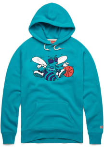 Homage Charlotte Hornets Mens Teal Retro Logo Fashion Hood