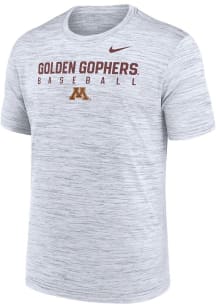 Nike Minnesota Golden Gophers White DriFit Baseball Short Sleeve T Shirt