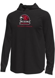 Under Armour Miami RedHawks Mens Black Logo Tech Stretch Hood
