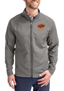 Cutter and Buck Oklahoma State Cowboys Mens Graphite Alumni Adapt Eco Medium Weight Jacket