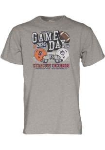 Blue 84 UConn Huskies Grey Heather Football vs Syracuse Orange Short Sleeve T Shirt