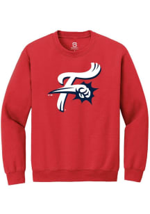 Summit Sportswear Reading Fightin Phils Mens Red Primary Logo Long Sleeve Crew Sweatshirt