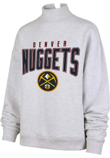 47 Denver Nuggets Womens Grey Heather Mock Arch Crew Sweatshirt