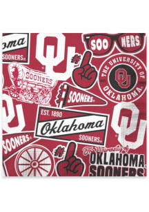 Oklahoma Sooners 6.5" 25 pk Square Napkins