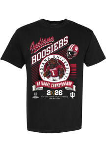 Something Inked Indiana Hoosiers Black 2025 National Championship Bound Short Sleeve T Shirt