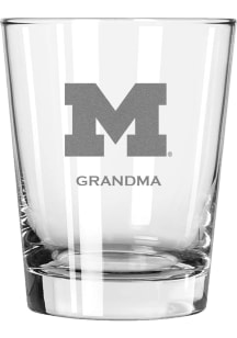 Michigan Wolverines Grandma 15oz Rock Glass - White