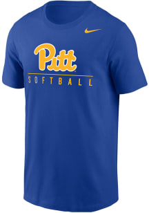 Nike Pitt Panthers Blue Softball Short Sleeve T Shirt
