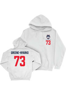 Raphael Greene-Nyarko Campus Ink UConn Huskies Youth NIL Logo Long Sleeve Player Hoodie White