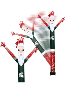 Michigan State Spartans Black Outdoor Inflatable Santa team color and team logo