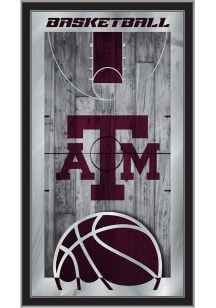 Texas A&M Aggies Basketball Hanging Back Bar Mirror