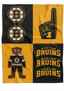 Boston Bruins Domino Swaddle Baby Blanket