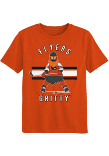 Gritty  Outer Stuff Philadelphia Flyers Boys Orange Gritty Life Short Sleeve T-Shirt