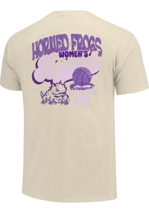 TCU Horned Frogs Ivory Groovy Womens Basketball Short Sleeve T Shirt