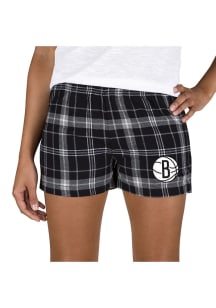 Concepts Sport Brooklyn Nets Womens Ash Ultimate Flannel Shorts