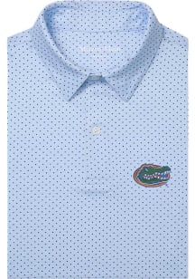Mizzen+Main Florida Gators Mens Light Blue Haylard Dot Short Sleeve Fashion Polo