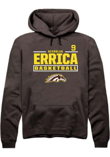 Nicholas Errica Western Michigan Broncos Mens Brown NIL Stacked Box Player Hood