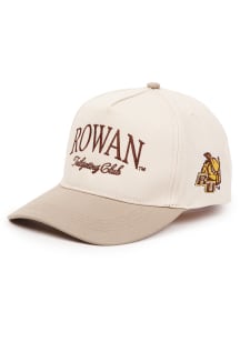 Rowan University Beige Two Tone Ponyback Womens Adjustable Hat