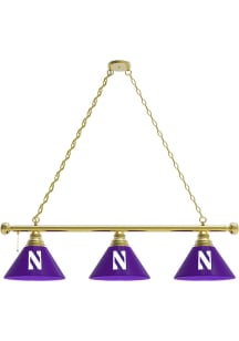 Northwestern Wildcats 3 Shade Gold Billiard Lamp