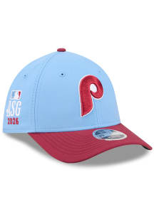 New Era Philadelphia Phillies Mens Light Blue 2026 All Star Game 39Thirty Modern Crown Flex Hat