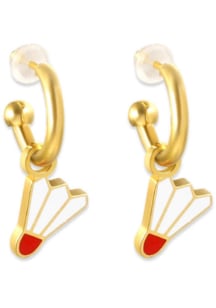 Kansas City EB & Co Shuttlecock Huggie Hoop Womens Earrings