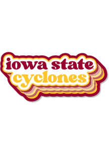 Iowa State Cyclones 3.5" Bubble Cloud Rugged Stickers - Cardinal