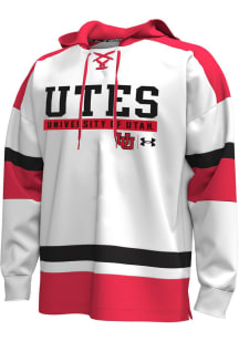 Under Armour Utah Utes Mens White Gameday Hockey Fashion Hood