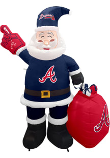 Atlanta Braves Navy Blue Outdoor Inflatable Santa 7FT