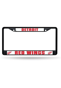 Detroit Red Wings Metal License Plate Frame - Black