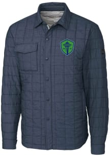 Cutter and Buck Seattle Sounders FC Mens Anthracite Rainier PrimaLoft Outerwear Lined Jacket