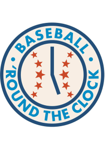 Wichita Baseball Round The Clock Stickers - Light Blue