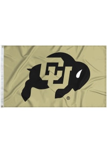 Colorado Buffaloes LOGO Silk Screen Grommet Flag - Gold