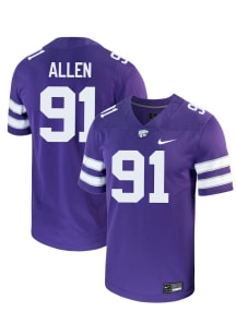 Jordan Allen  Nike K-State Wildcats Purple NIL Name And Number Football Jersey