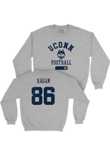 Matt Ragan  Campus Ink UConn Huskies Youth Grey NIL Varsity Long Sleeve Crew Sweatshirt