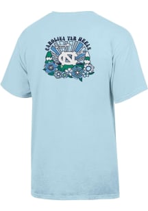 Gear For Sports North Carolina Tar Heels Womens Light Blue Flower Ray Short Sleeve T-Shirt