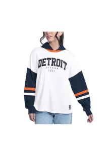 Detroit Tigers Womens White Key Hooded Sweatshirt