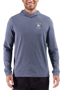 Cutter and Buck Houston Astros Mens Navy Blue Mono Adapt Big and Tall Hooded Sweatshirt