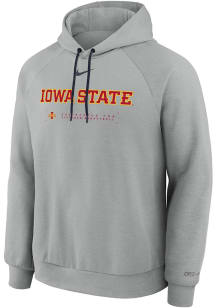 Nike Iowa State Cyclones Mens Grey Practice Fleece Long Sleeve Hoodie