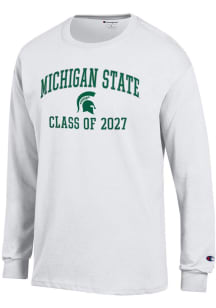 Champion Michigan State Spartans White Font Class of 2027 Jersey Long Sleeve T Shirt