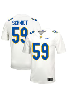 Justin Schmidt  Nike Pitt Panthers White NIL Name And Number Football Jersey