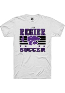 Alix Regier K-State Wildcats White NIL Striped Short Sleeve Player T Shirt