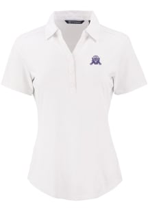 Cutter and Buck Northwestern Wildcats Womens White Vault Forge Eco Polo Short Sleeve Polo Shirt