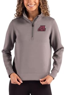 Cutter and Buck Jacksonville State Gamecocks Womens Graphite Roam Qtr Zip