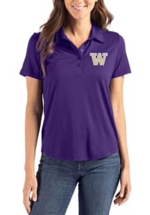 Cutter and Buck Washington Huskies Womens Purple Coastline Eco Short Sleeve Polo Shirt
