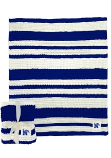 Memphis Tigers Primary Cable Knit Fleece Blanket - Blue