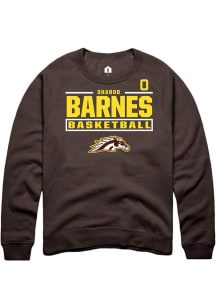 Sharod Barnes Western Michigan Broncos Mens Brown NIL Stacked Box Player Crew