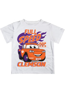 Vive La Fete Clemson Tigers Youth White Full Speed Short Sleeve T-Shirt