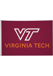 Virginia Tech Hokies 4' x 6' Silk Screen Grommet Flag - Maroon