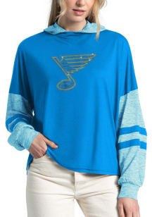 St Louis Blues Womens Light Blue Fuel Up Hooded Sweatshirt