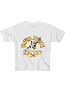 Blue 84 Western Michigan Broncos Youth Ivory Mickey Hockey Short Sleeve T-Shirt